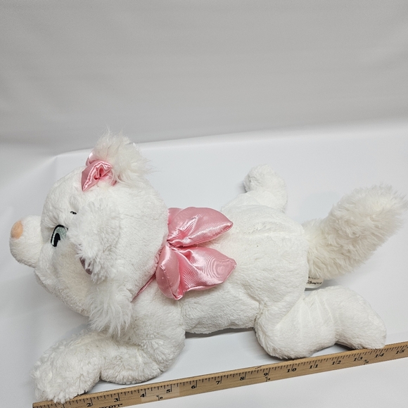 Disney Parks Aristocats Marie Plush White Kitty Cat Pink Bow Stuffed Animal - Picture 4 of 10